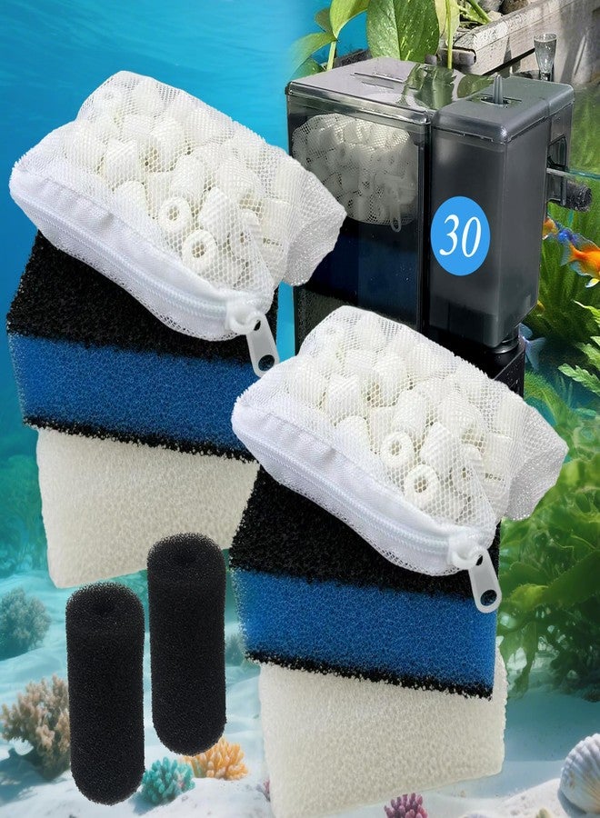PurifyLogix 2 Sets of Upgraded Three-Stage Filtration Fish Tank Filter for AquaClear 30 Power Filter, 2 Set of Replacement Maintenance Kit for Fish Tank Filter for 30/150 30-Gallon Aquarium - Image 1